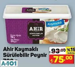 AHİR KAYMAKLI SÜRÜLEBİLİR PEYNİR